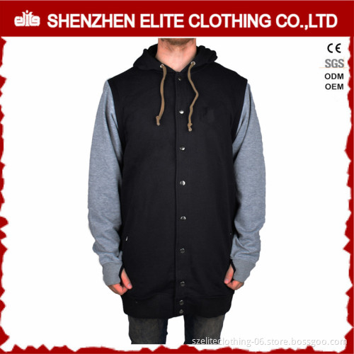 mens fashion 24oz thick cotton fleece button up hoodie
